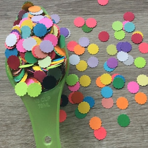 Regenboog sint-jakobsschelpconfetti: veelkleurige feesthagel