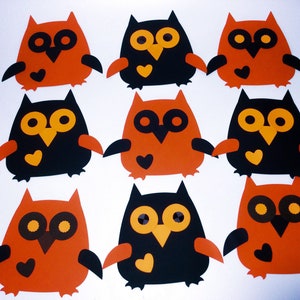 Owl Garland - Fun Owls in many colors - Halloween owls - paper owls banner - Party Decoration - owl home decoration - Christmas owls garland