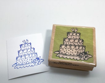 3 Tier Wedding Cake Used Rubber stamp