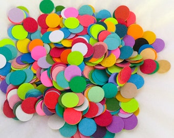 Rainbow Confetti  - Fall colors confetti - Party Mix - Multicolor Confetti - hand cut dots
