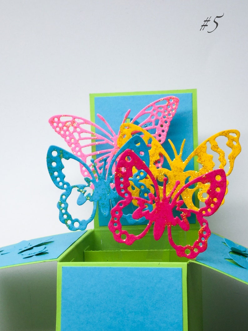 pop open box with butterflies