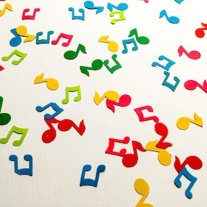 Confetti muzieknoten - pastelconfettien - confetti muziekinstrumenten - tafelstrooisel - kies je kleur - decoratie verjaardagsfeestje