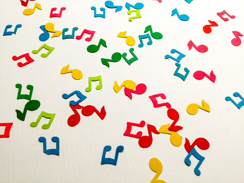 Music Notes Confetti pastel confetti Musical Instruments confetti Table sprinkle Pick your color birthday party decoration image 3