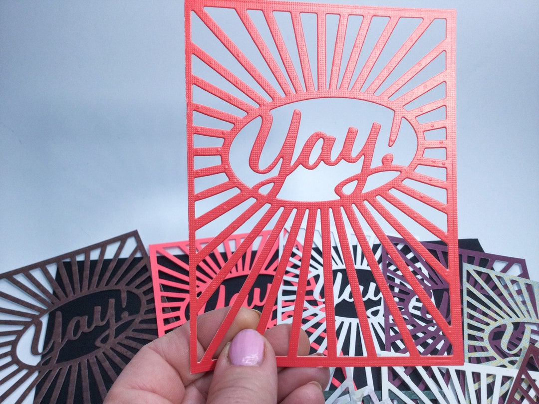 See Through Overlays, 14 Yay Sun Rays Die Cuts, DIY Card Fronts, Card ...