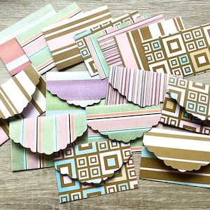 Acquista 2 e ricevi 1 gratis, abbina e abbina mini, buste piccole formato carta regalo, journaling, stampa selvaggia, mini buste, porta biglietti da visita