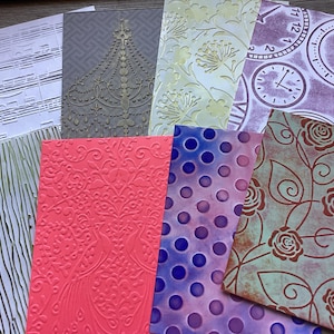 30 tapis de bricolage, tapis A2 en relief, création de papier, papier cartonné texturé en relief pour la fabrication de cartes, créations en papier, fait main