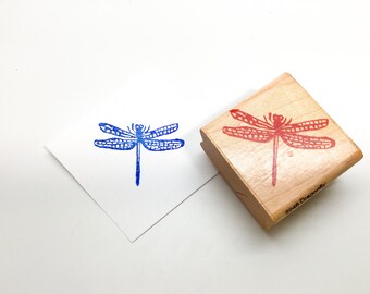 4 Animal stamps, Set of rubber stamps, Playful Puppy Used Rubber stamp, Frog stamps, Animals, Dragonfly, journaling, card making,