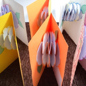 Flower Bouquet Pop-Up Card Set: Handmade Floral Greeting Cards