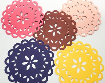 Doilies - Pick Your Colors - New colors ! - Card stock die cut doilies - set of 8 - pick your colors