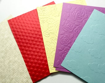 DIY cards - card mats, Embossed Buttons strips - Embossed A2 mats - Squirrels - paper crafting die cuts - card making