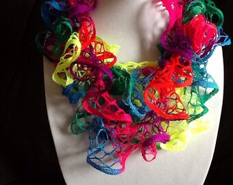 Mother’s day gifts - small gifts - Rainbow Light weight scarves for her - Ruffle Scarf - Sashay scarf - 10 dollar gifts