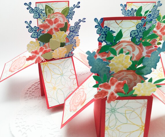 Flower Pop Up Box Card 3d Card
