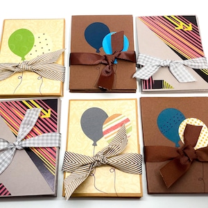 Multi Geschenk Kartenhalter, Bauchband, mehrere, Geschenkkarten, Akkordeon, Booklet, männliche Geschenkkarte Brieftasche, handgemacht, Wcards, Geburtstag, braun
