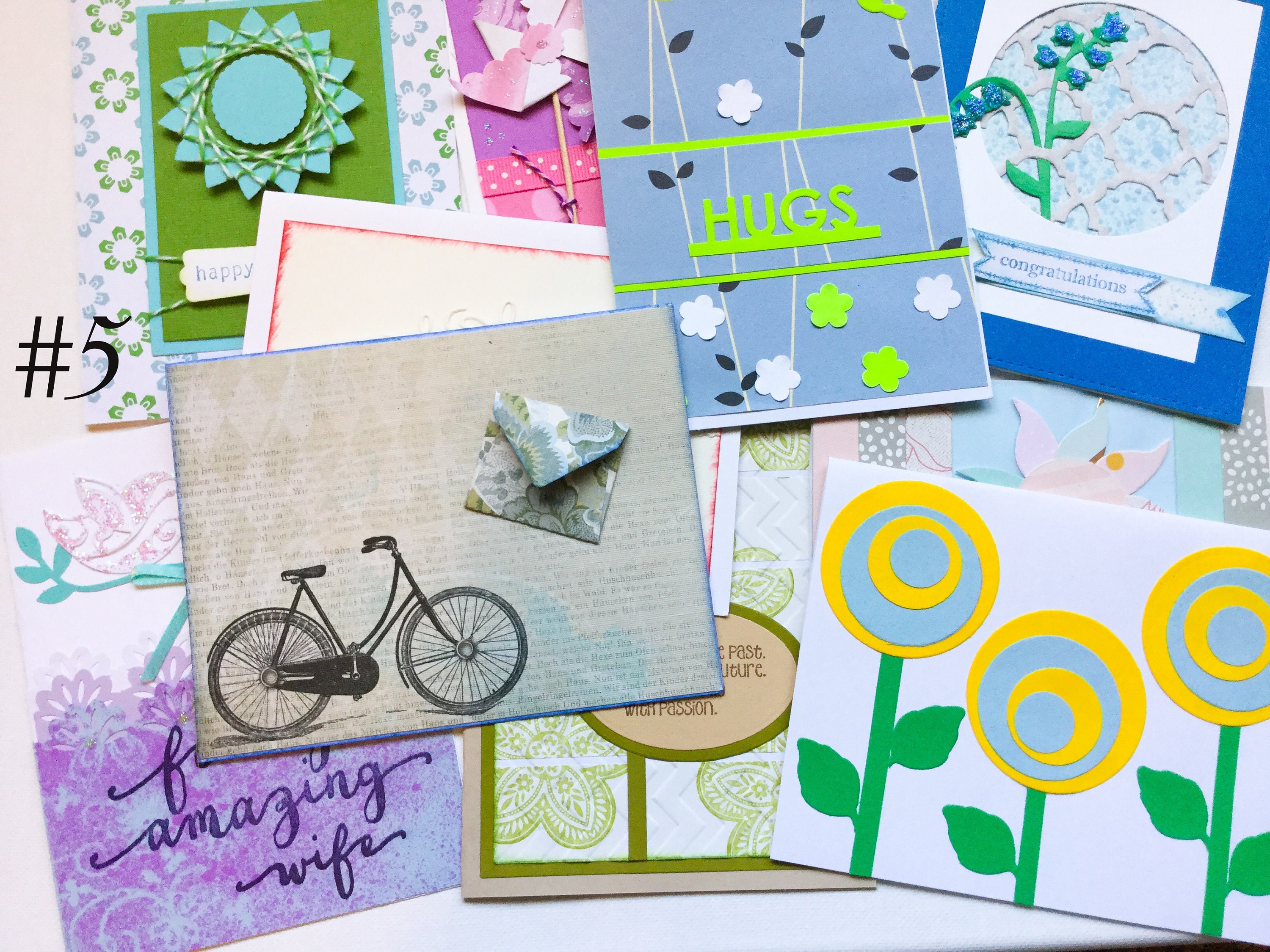 Assorted greeting cards Set of one of a kind cards Love Etsy