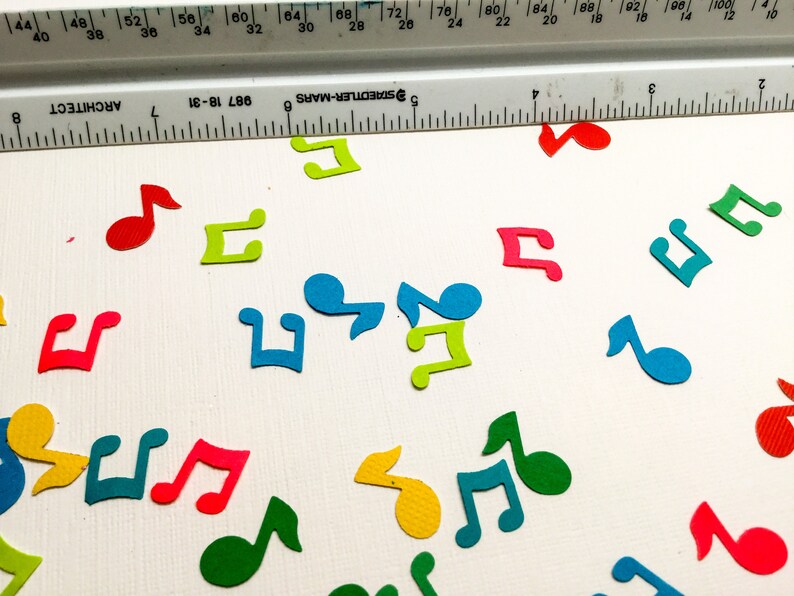 Music Notes Confetti pastel confetti Musical Instruments confetti Table sprinkle Pick your color birthday party decoration image 5