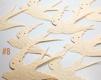 Schwalben-Girlande: Bunt Papier Vögel, Kinderzimmer Dekor