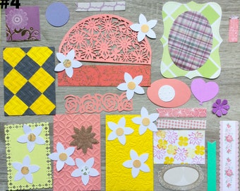 Grab a bag - 32 journaling pieces - paper ephemera- Assorted DIY Paper die cuts - DIY crafts - card making - filigree - paper scraps