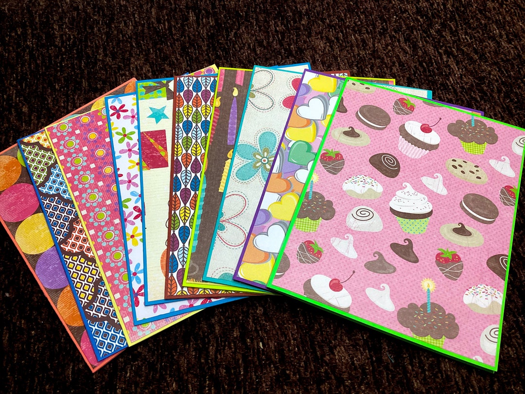30 Handmade Colorful Note Cards, All Occasion Blank Cards, Stationary ...