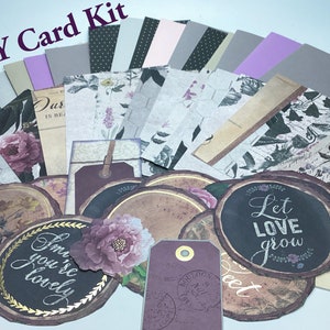 Acquista 2 e ricevi 1 gratis, set fai da te di 15 carte, kit di carte per principianti, crea le tue carte, tronchi d'albero, carte uniche, facili da assemblare, Wcards