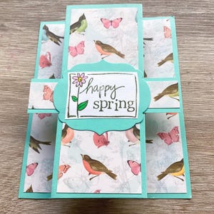 Acquista 2 e ricevi 1 set gratuito di biglietti fatti a mano, biglietti pieghevoli, pezzi unici, compleanno primavera, uccelli, amicizia, in rilievo, qualcuno di speciale