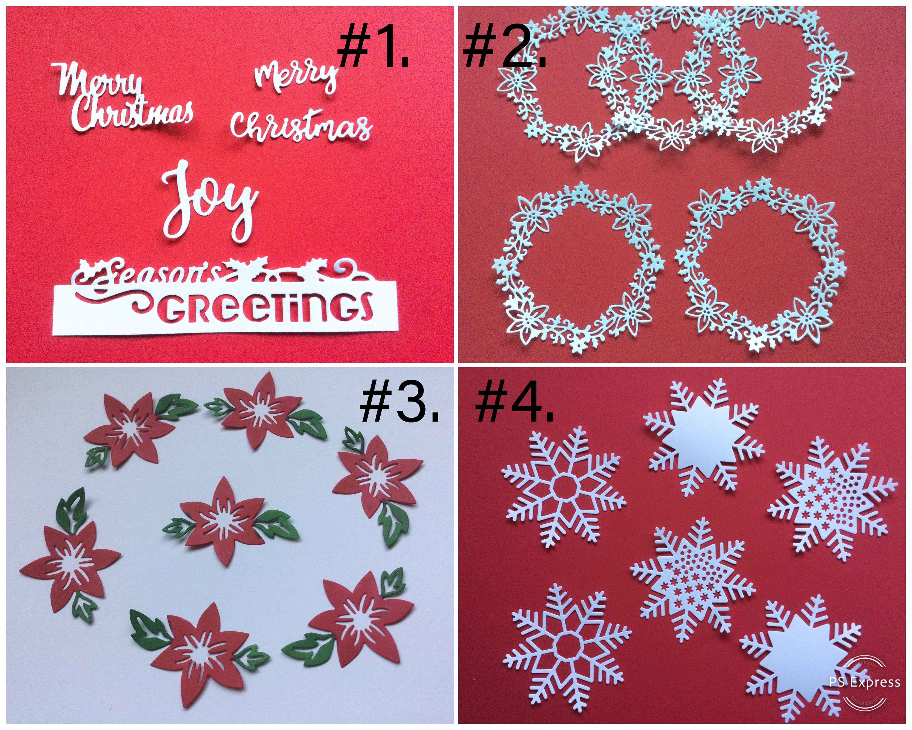 Christmas Die Cut Words Die Cut Letters DYI Paper Projects Etsy Israel