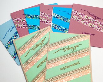 Wishing you the best day ever, 8 Handmade cards, wishing you everything wonderful, embossed cards, greeting cards