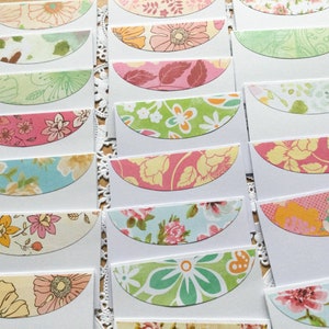 Koop 2 en ontvang 1 gratis set mini's: minikaarten met bloemen, tekstkaartjes, halve ovalen, schelpcirkels, minikaartjes, enveloppen, lunchtrommelmini's