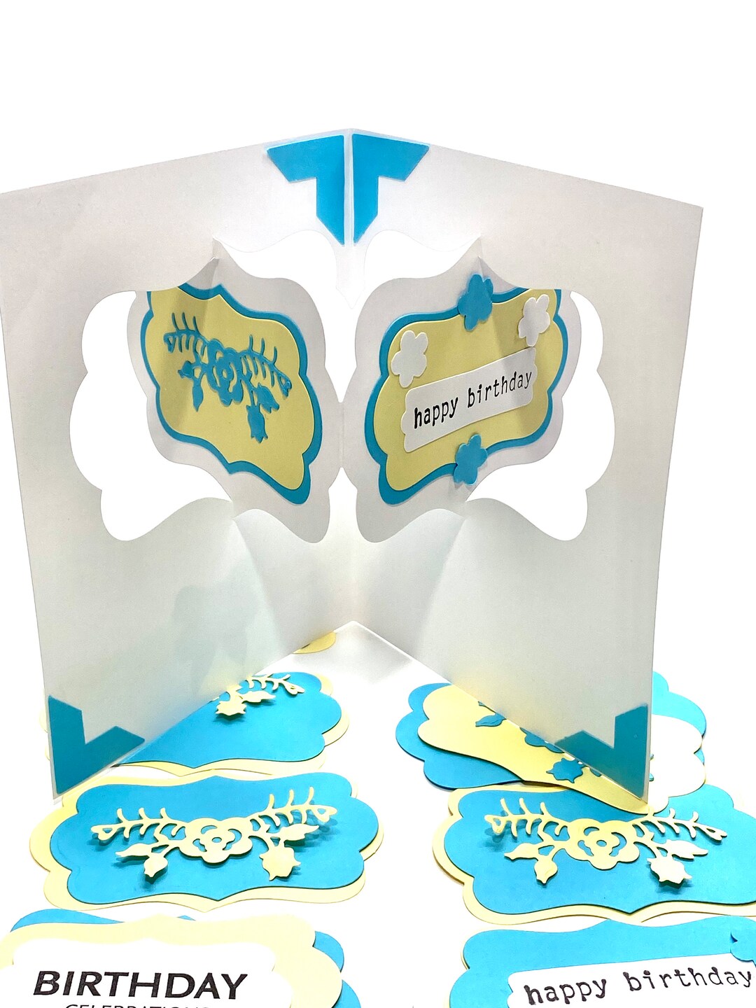 DIY Flip Cards Flowers Swag DIY Card Kit Set of 5 Make Your Own Cards ...