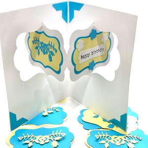 Acquista 2 e ricevi 1 gratis, e kit per biglietti fai da te, biglietti ribaltabili - Flowers Swag, set da 5 - Kit per creare i tuoi biglietti - Facile da montare, per principianti