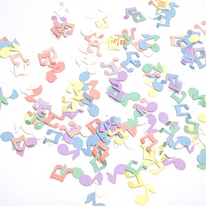 Music Notes Confetti pastel confetti Musical Instruments confetti Table sprinkle Pick your color birthday party decoration image 2