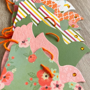 Handmade Paper Bird Garland: Floral & Heart Accents