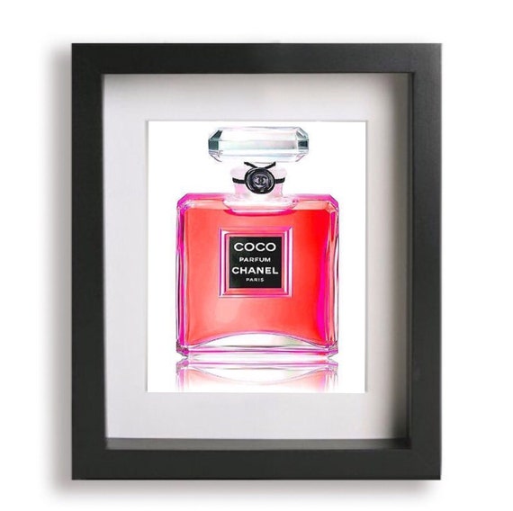50 % Off CoCo Chanel Perfume Bottle Print Set Teal Aqua Beach | Etsy