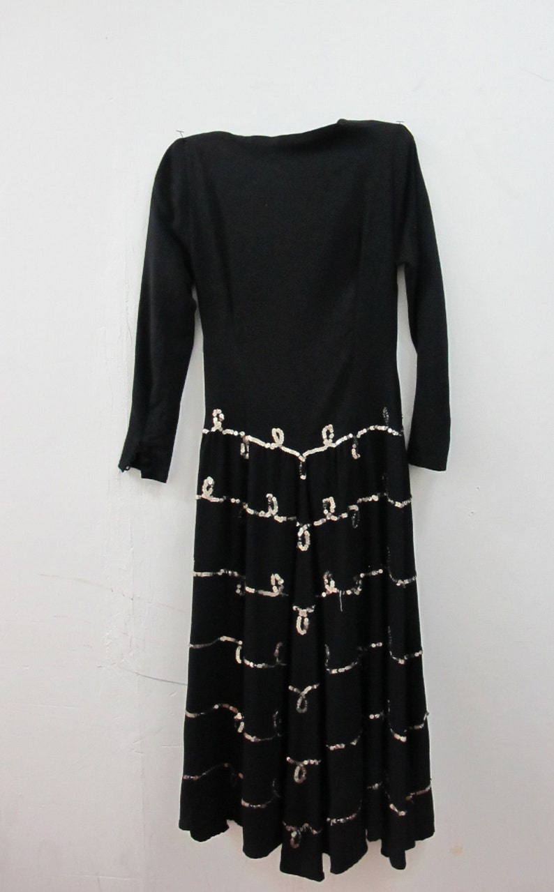 1930s Cy Twombly Sequinned Backless Dress for Fancy Dancing. SALE