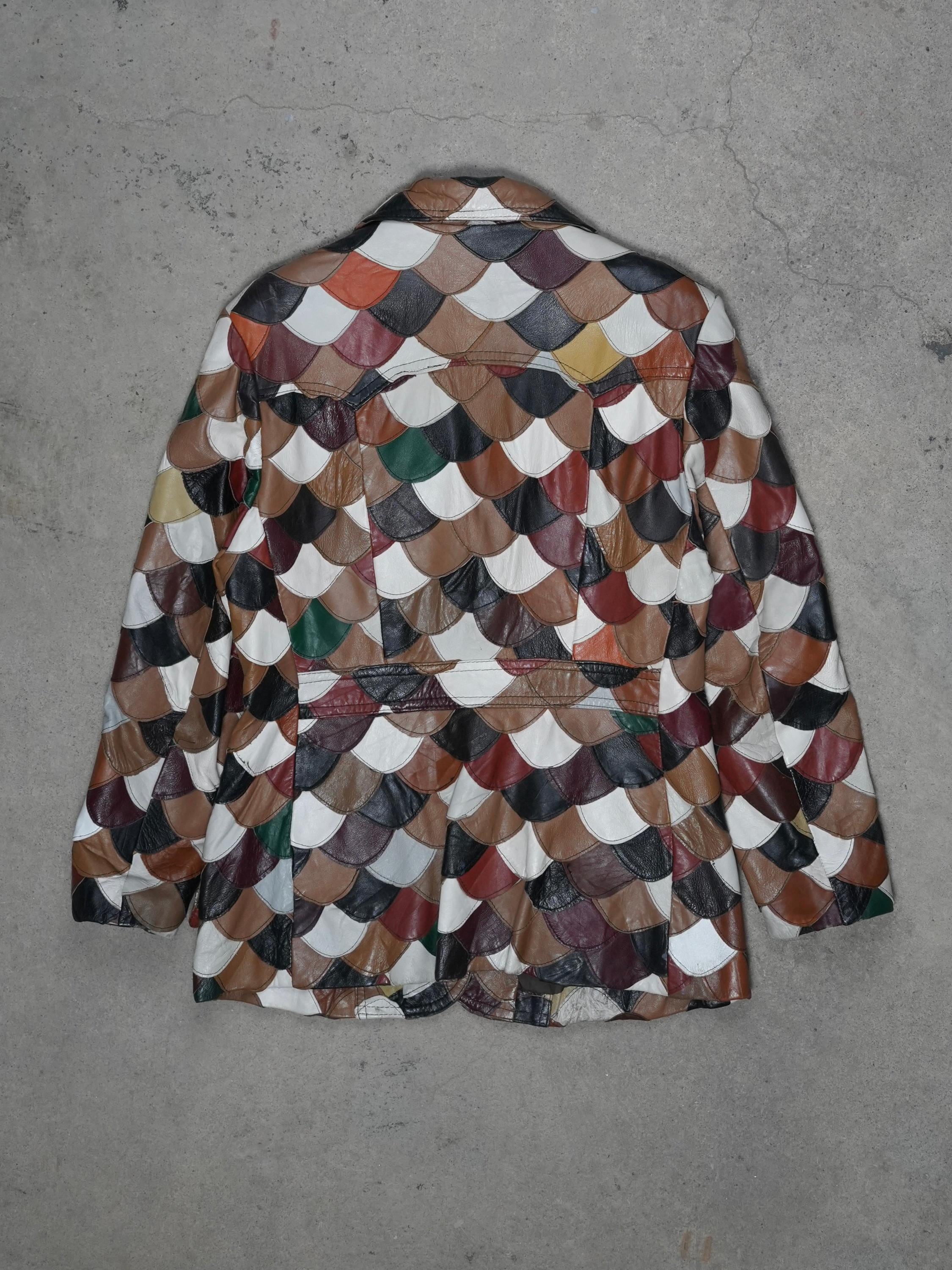 Vintage 1970s - Patchwork Leather Jacket - Etsy