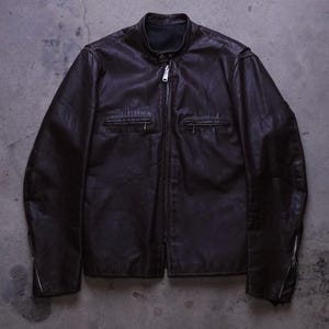 Vintage 1970s - Brooks Cafe Racer Motorcycle Jacket