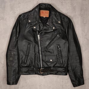 Vintage 1980s - Excelled &quot;perfecto&quot; Leather Biker Jacket