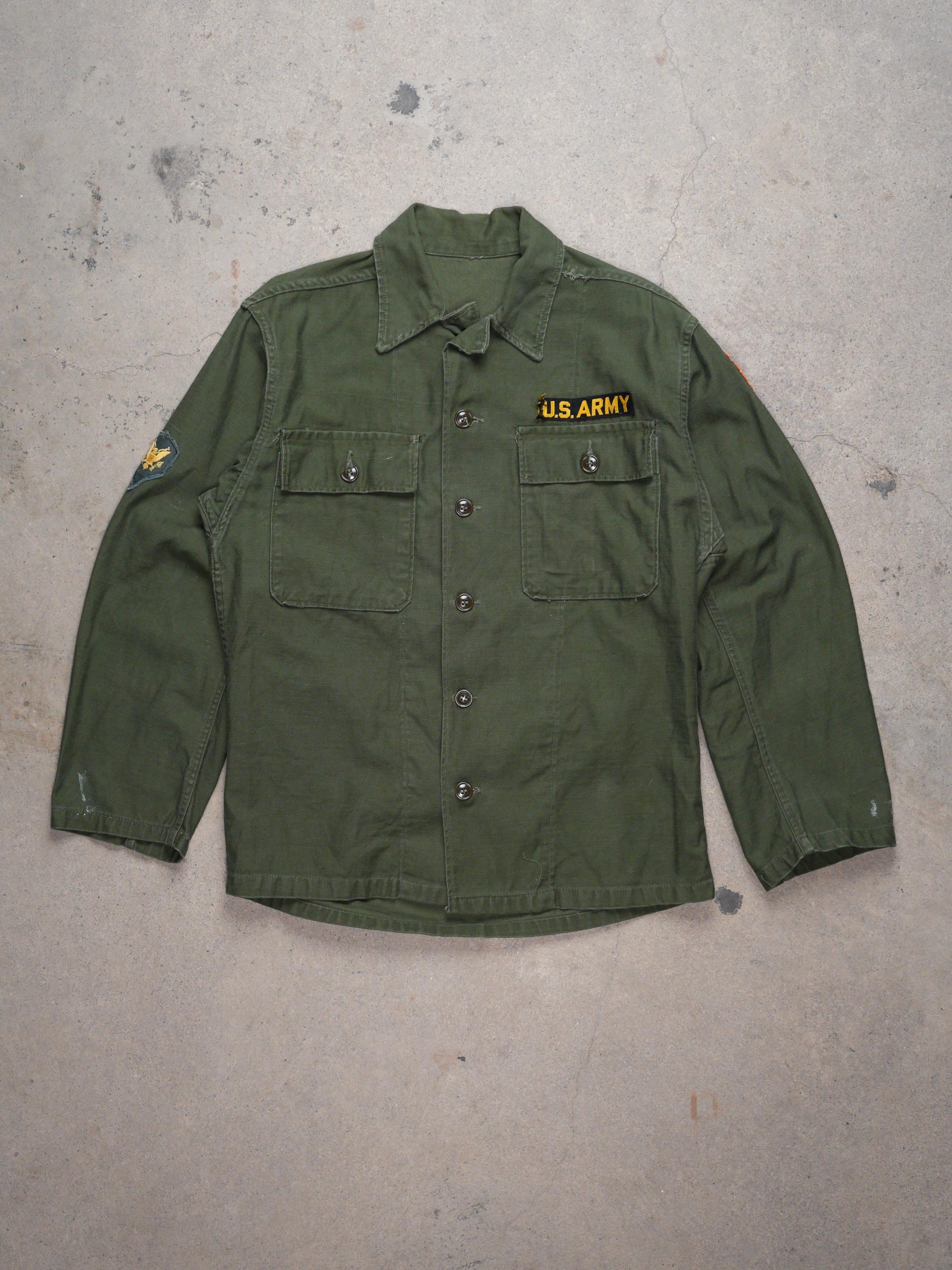 DEAD未使用◎70s 米軍実物 OG107 Utiシャツ 15.1/2-31◎ メンズ