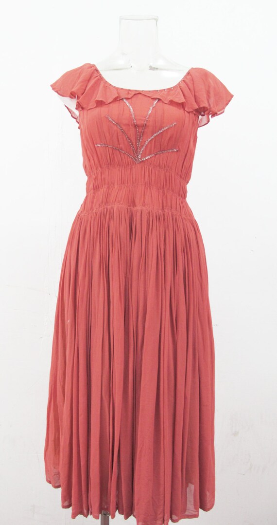 salmon colour dress
