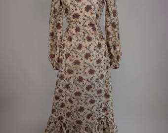 Vintage 1970s - Gunne Sax Style Paisley Dress