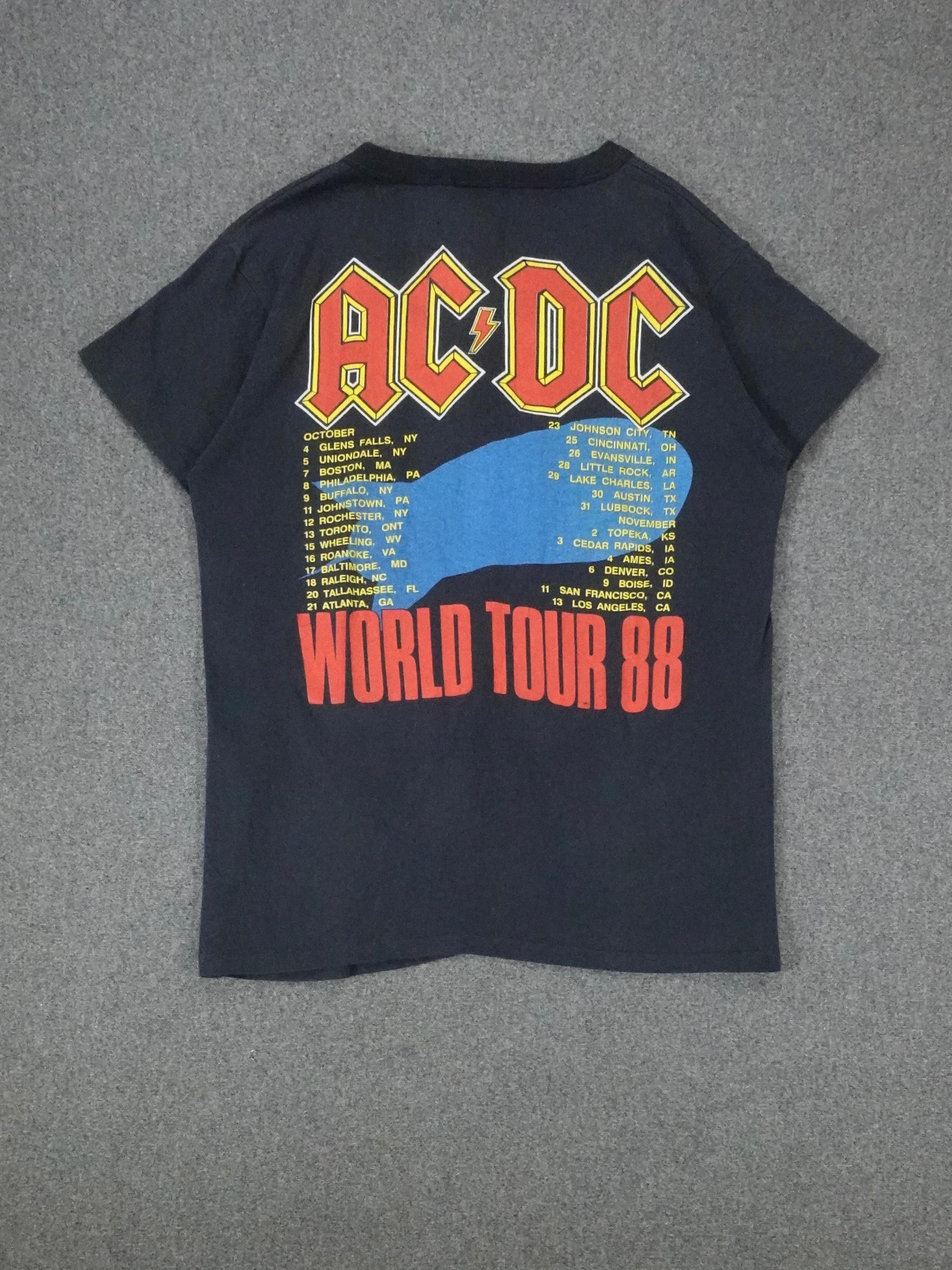 ￼J363 AC/DC ワールドツアー88 Tシャツ AC/DC ワールドツアー88 Tシャツ ブラック - メルカリ