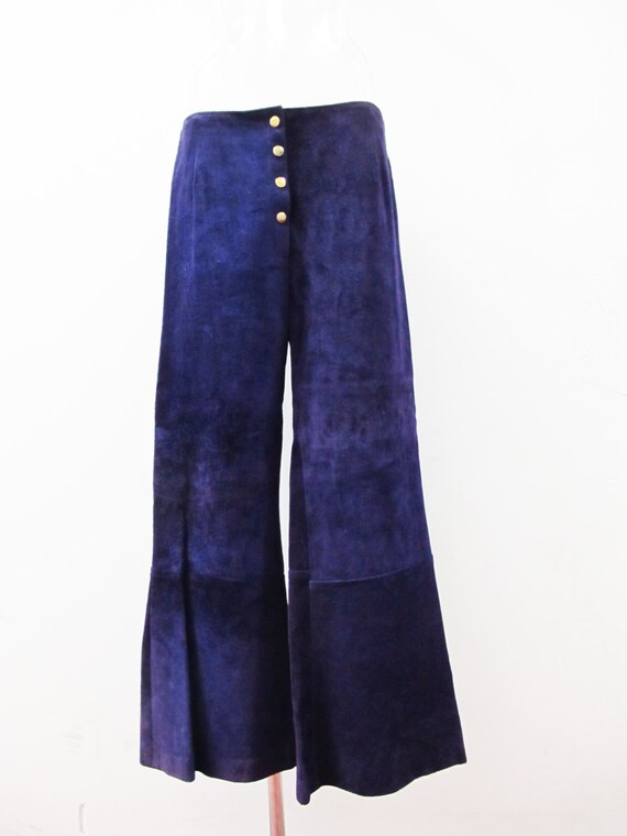 1960s Bette Bass Boutique Purple Suede Leather Pan