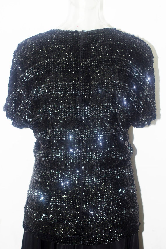 1980's Oleg Cassini Sequinned Top