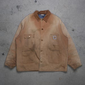 Vintage 1980s - Carhartt Blanket Lined Duck Canvas Chore Coat