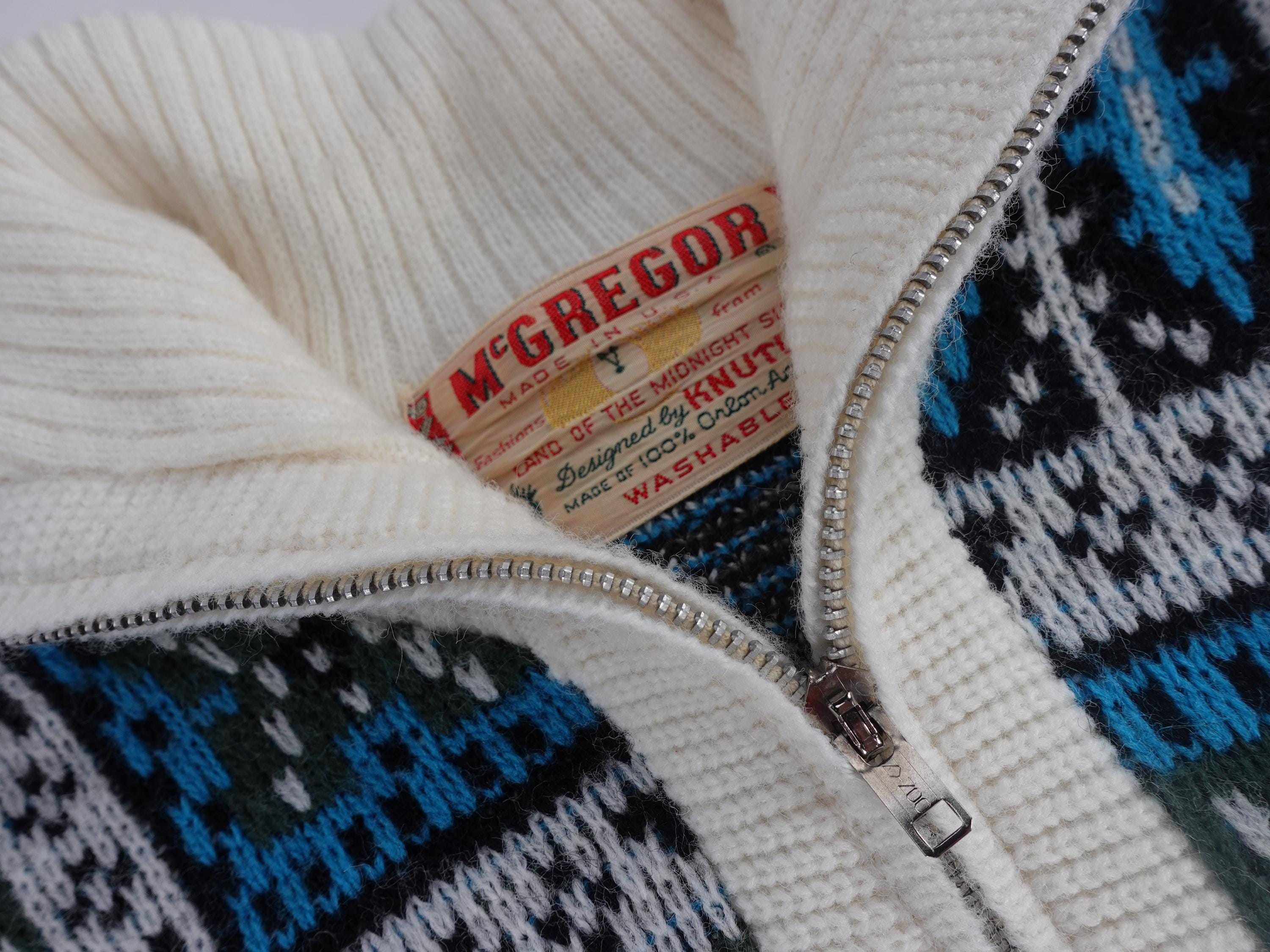 1960年代 - マクレガーの幾何学模様ニットセーター - Etsy 日本