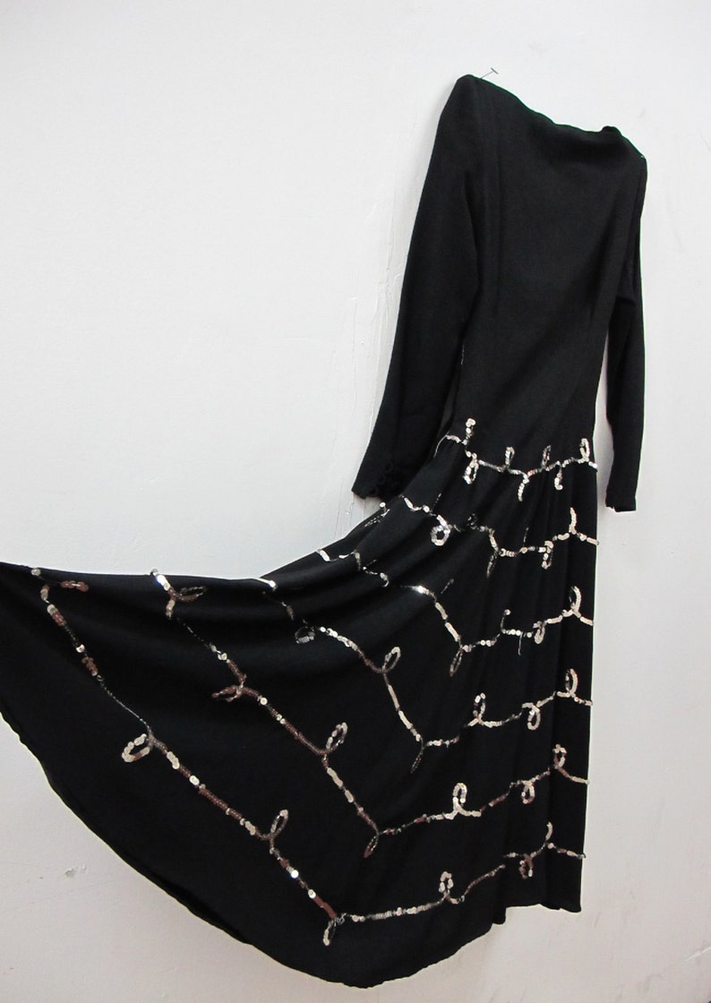 1930s Cy Twombly Sequinned Backless Dress for Fancy Dancing. SALE