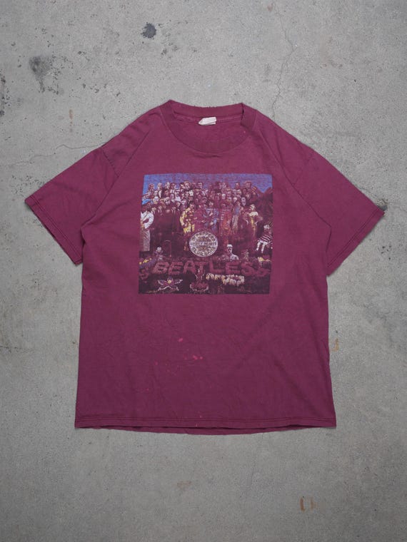 00's THE BEATLES Band T-shirt, Band T, Men's L size cotton black type Vintage Second Hand main image 1