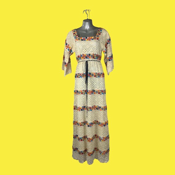 1970’s Crochet/Embroidered Frock