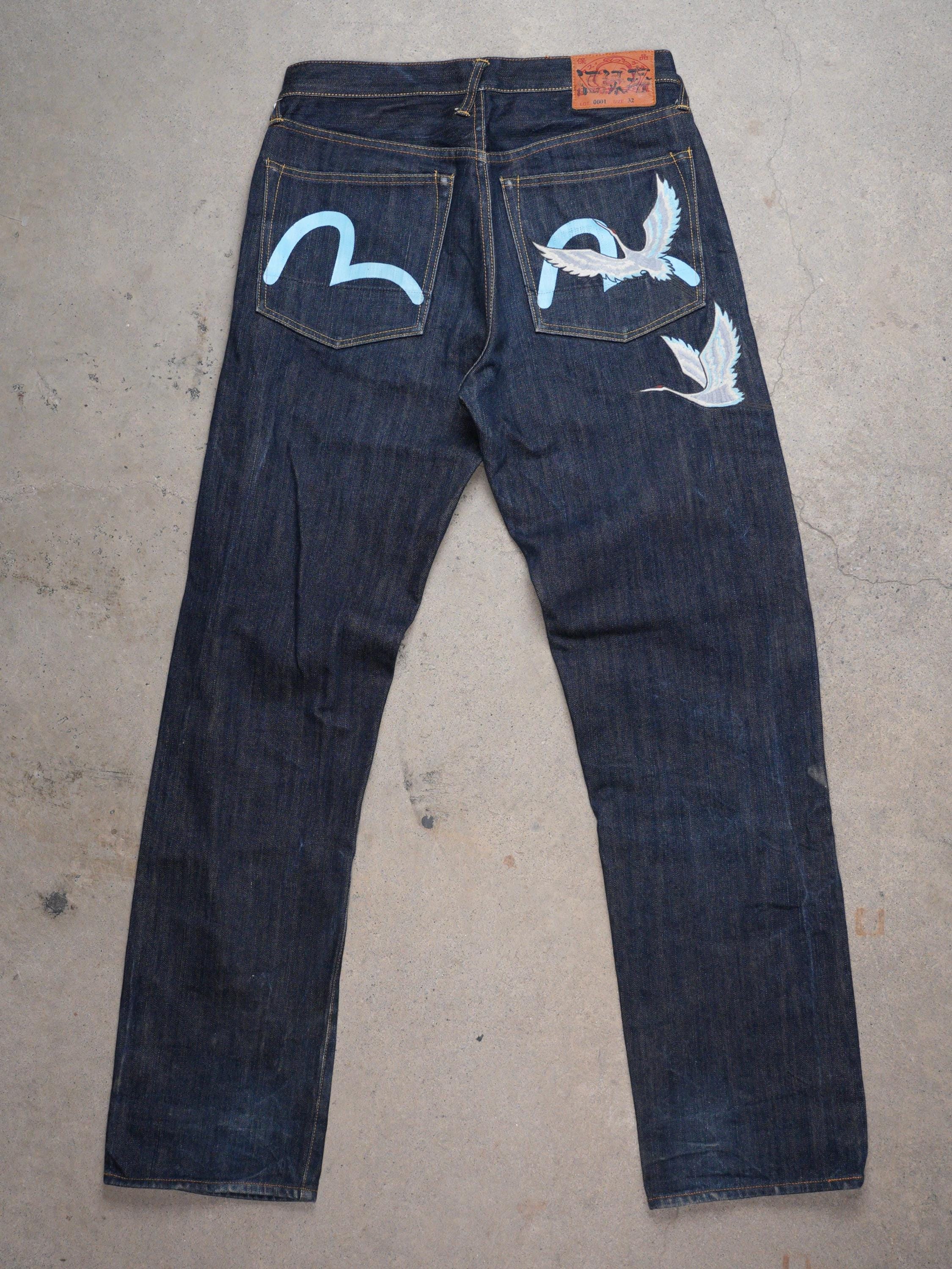EVISU 23SS 濃紺リジッド テーパード ジーンズ Lot2020 W34 EVISU 23SS 濃紺リジッド テーパード ジーンズ Lot2020 W34