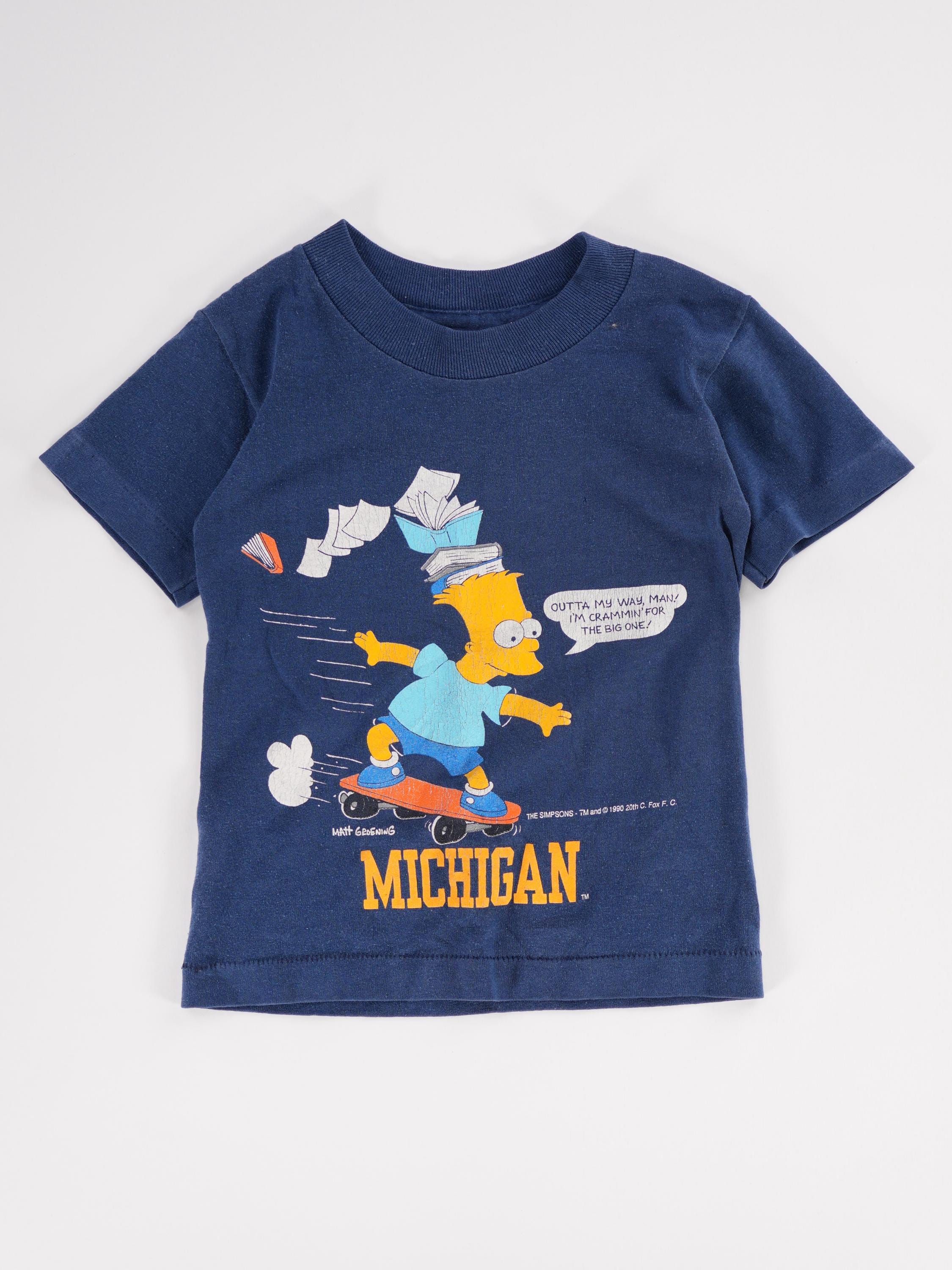 1990年代 - ザ・シンプソンズ バート・ミシガン グラフィック Tシャツ
