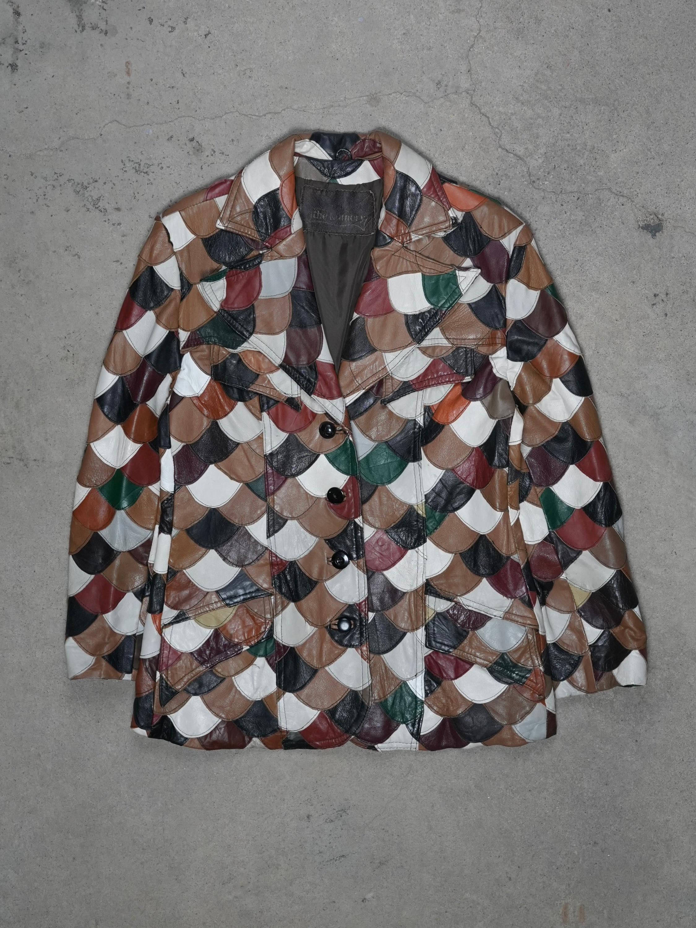 Vintage 1970s - Patchwork Leather Jacket - Etsy